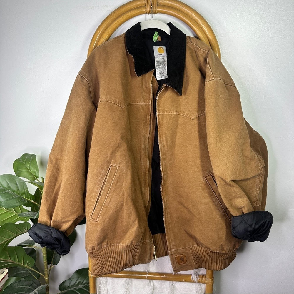 Vintage Carhartt Brown Canvas Jacket Sz 2xl